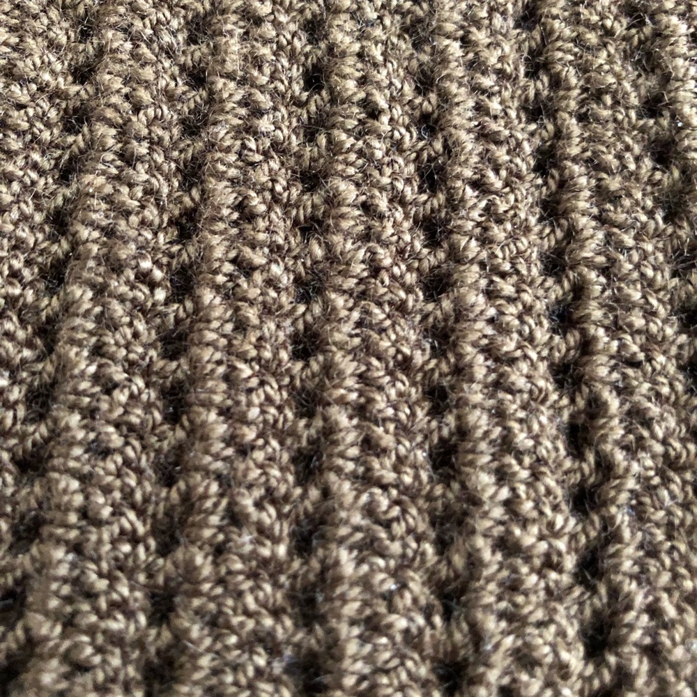 Dark brown crochet stole